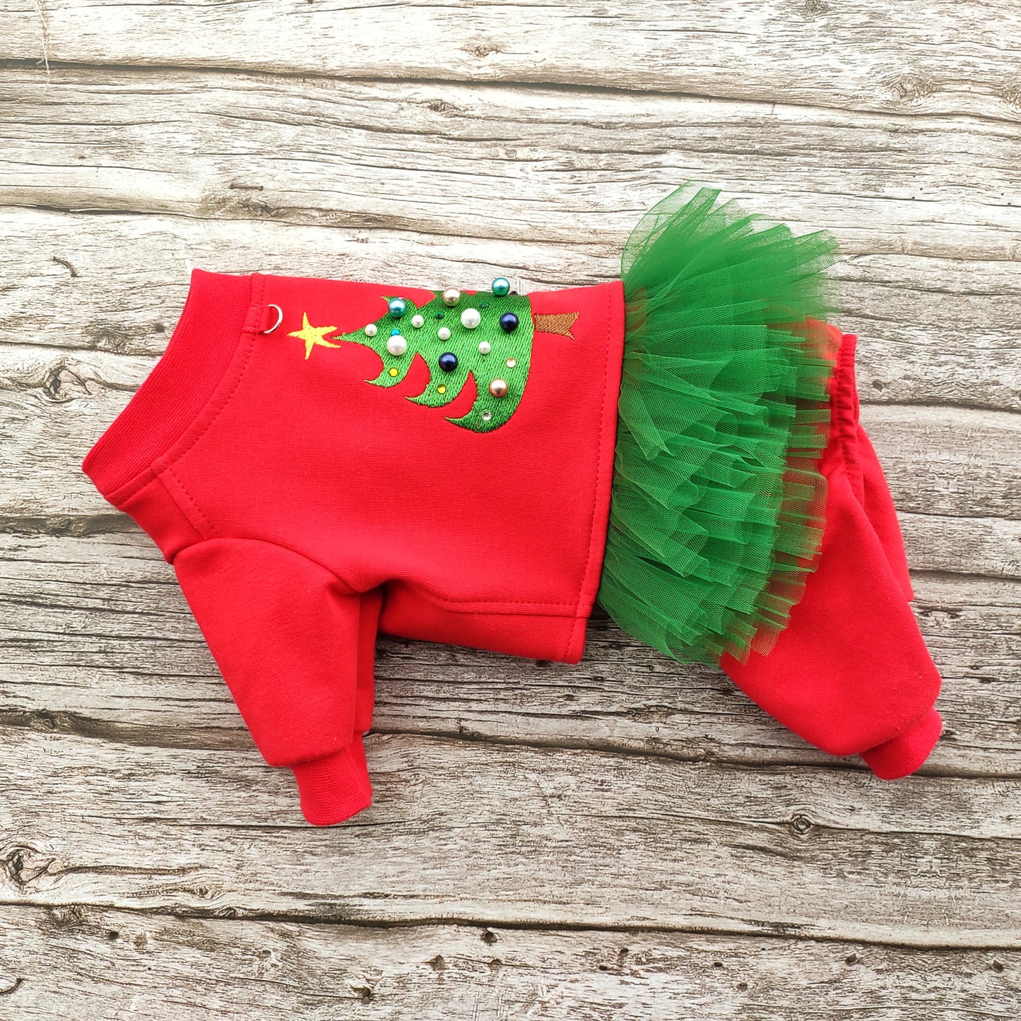 Christmas dog jumpsuit
