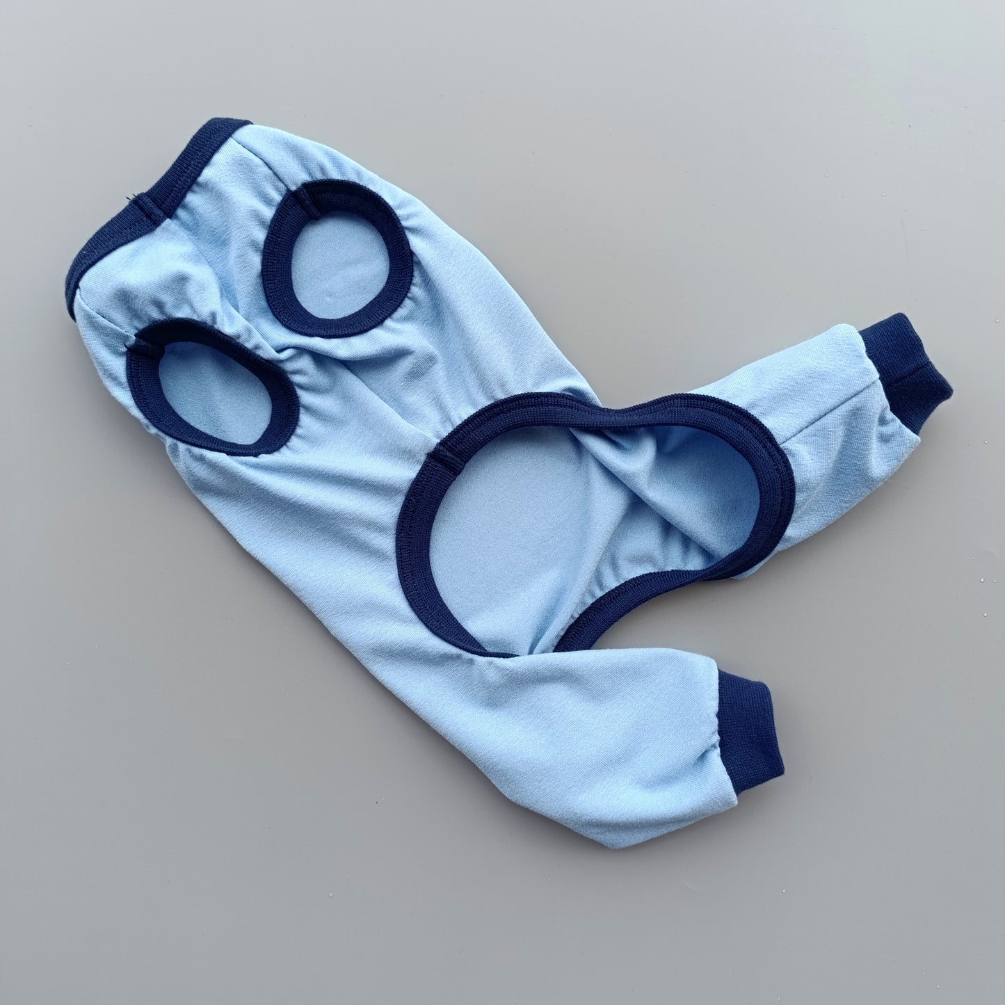 Boy dog jumpsuit. Summer dog onesie with print