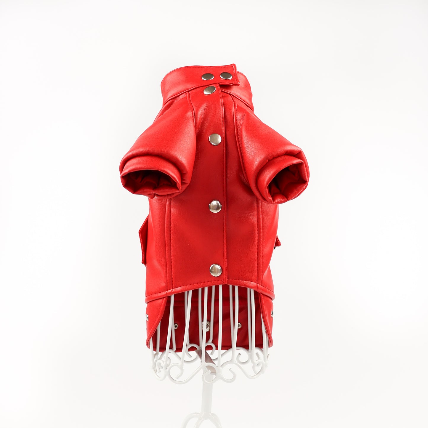 Red Leather Dog Jacket