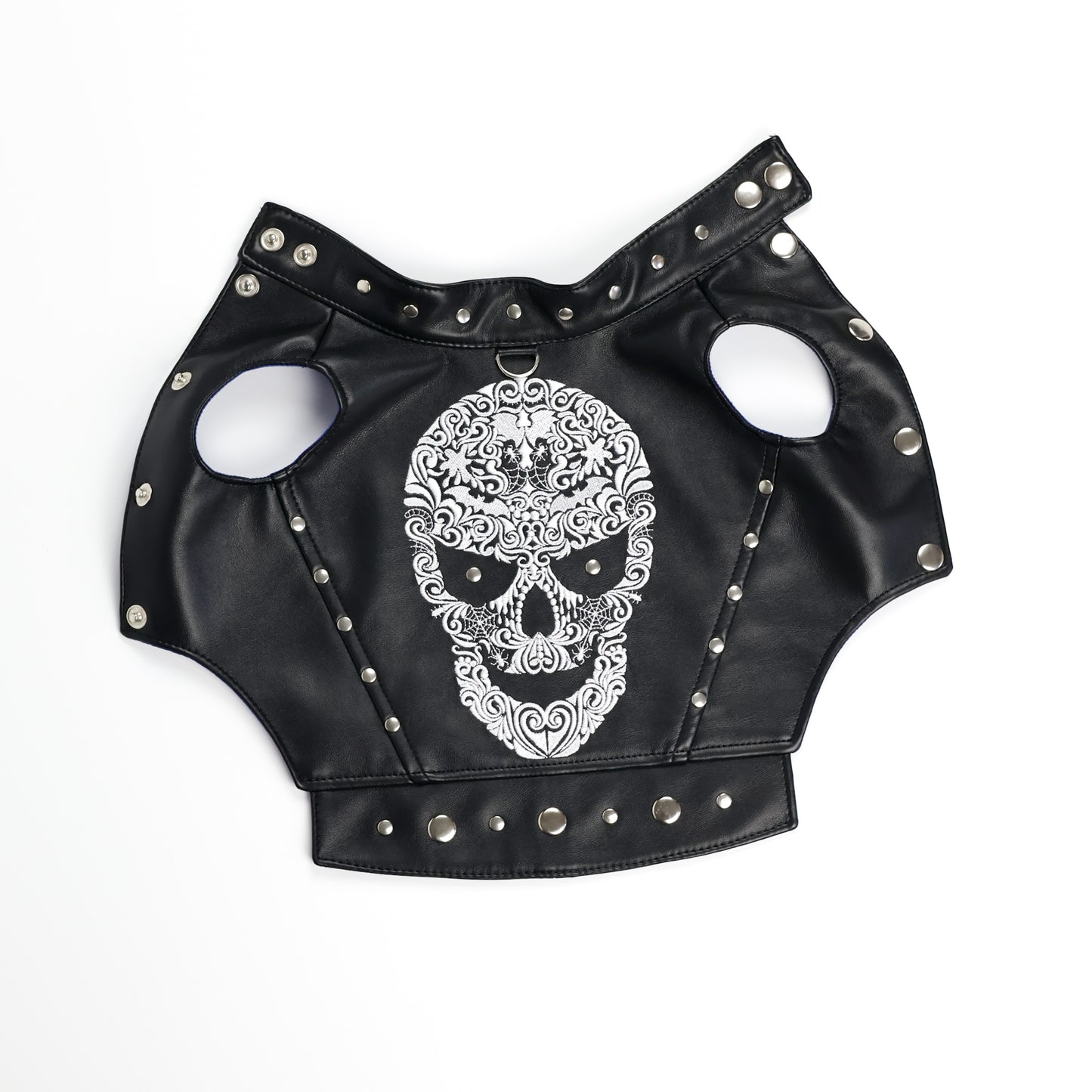 Biker leather dog vest jacket