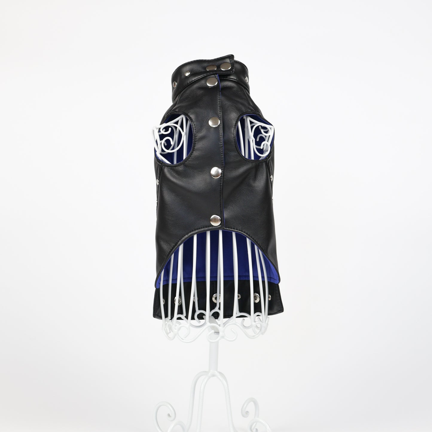 Biker leather dog vest jacket