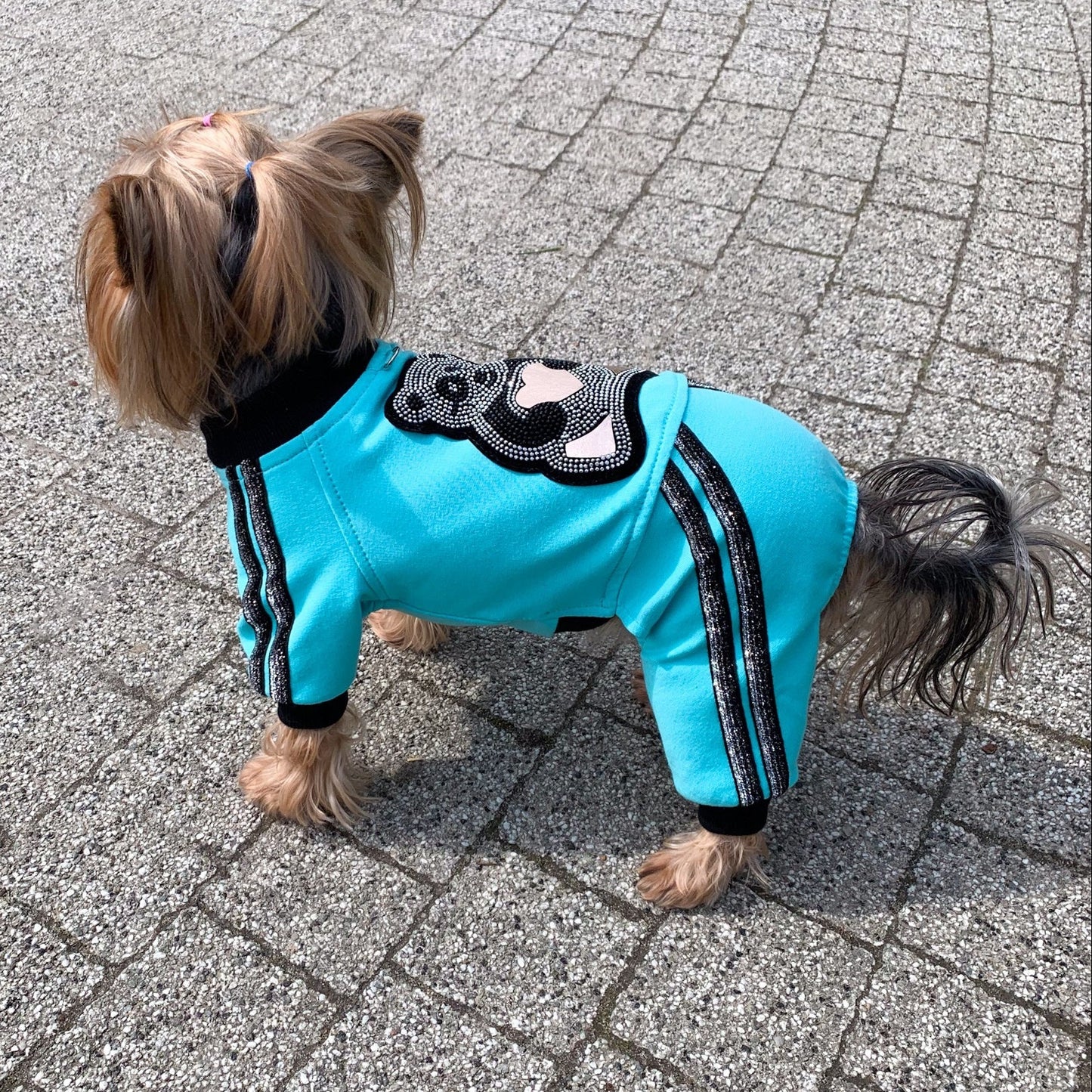 Unisex dog jumpsuit with bear