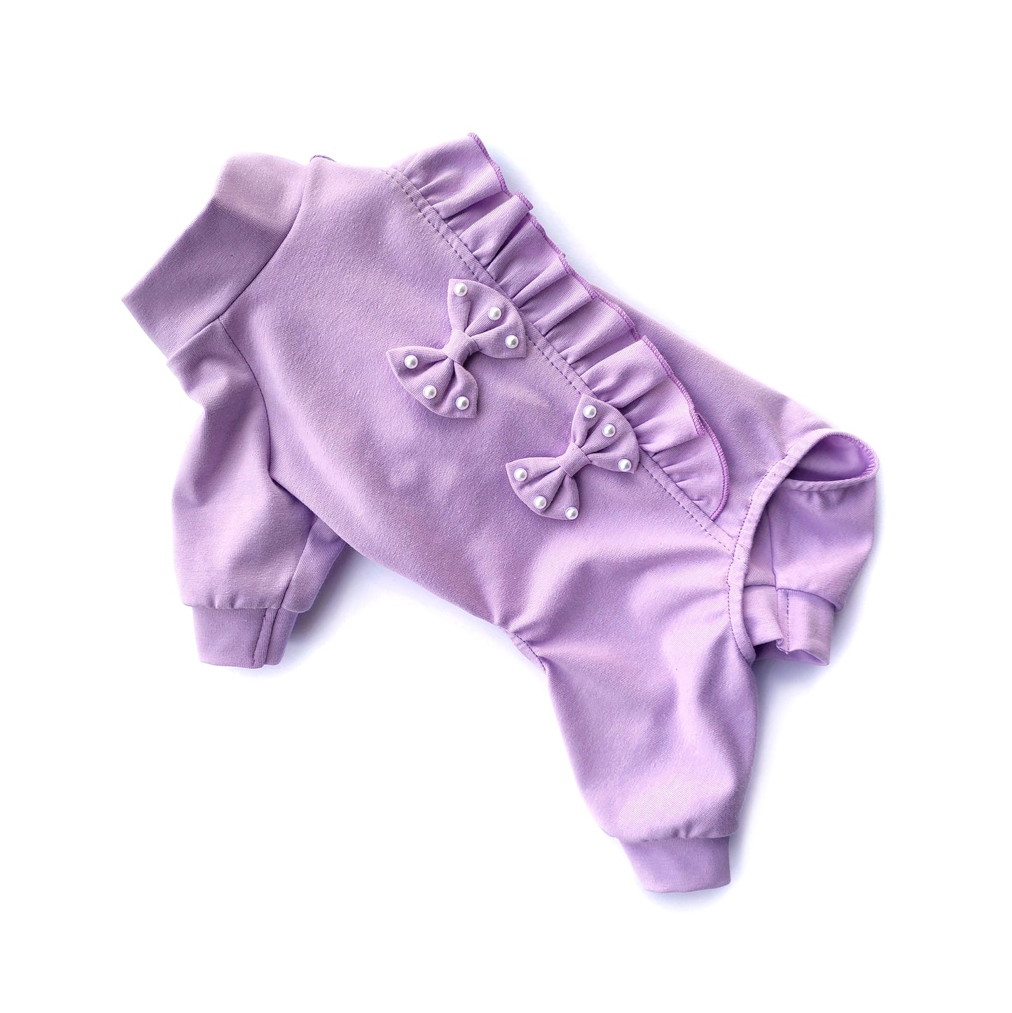 Lavender Dog Jumpsuit made from Soft Cotton Jersey Fabric