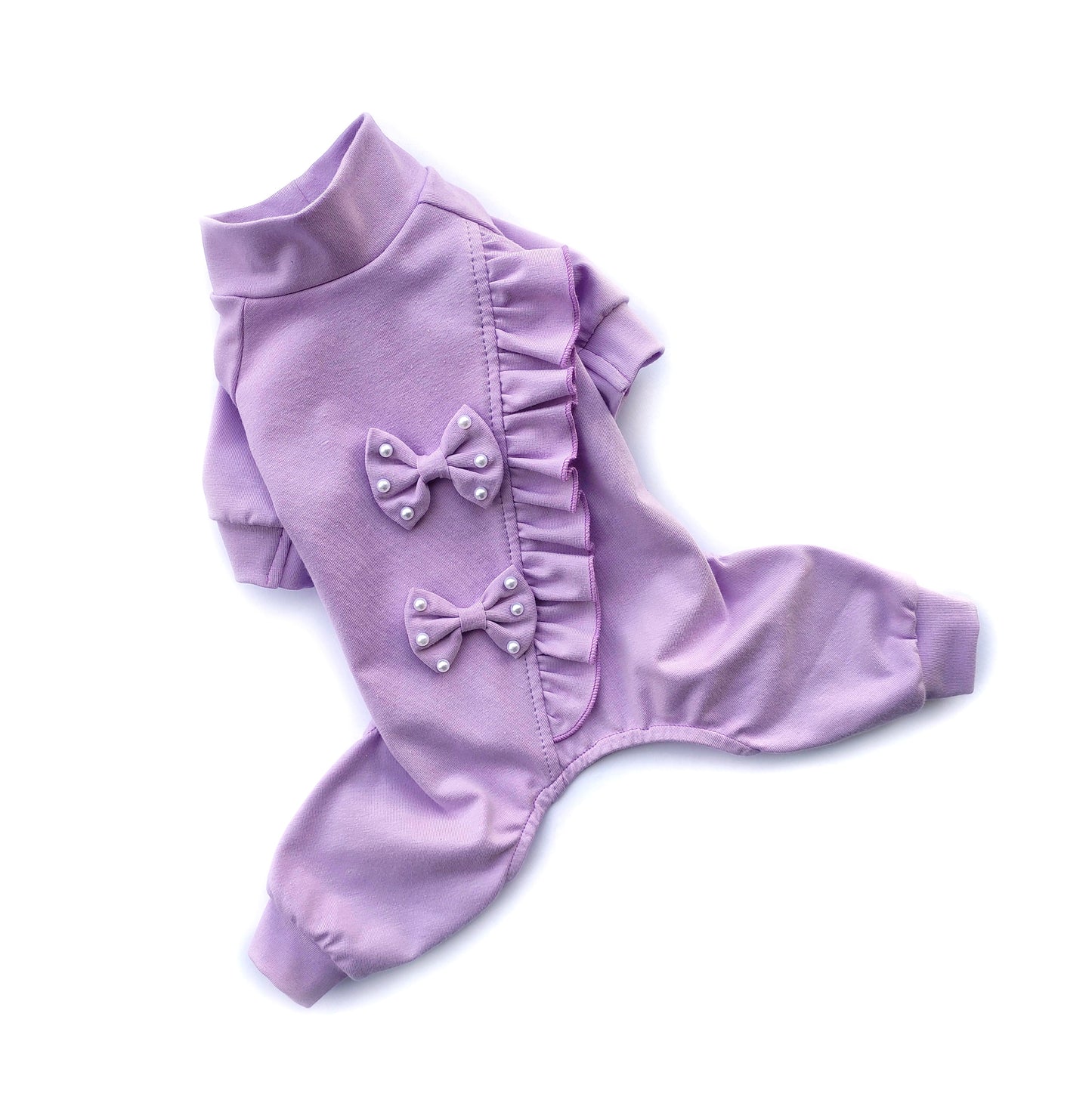 Lavender Dog Jumpsuit made from Soft Cotton Jersey Fabric