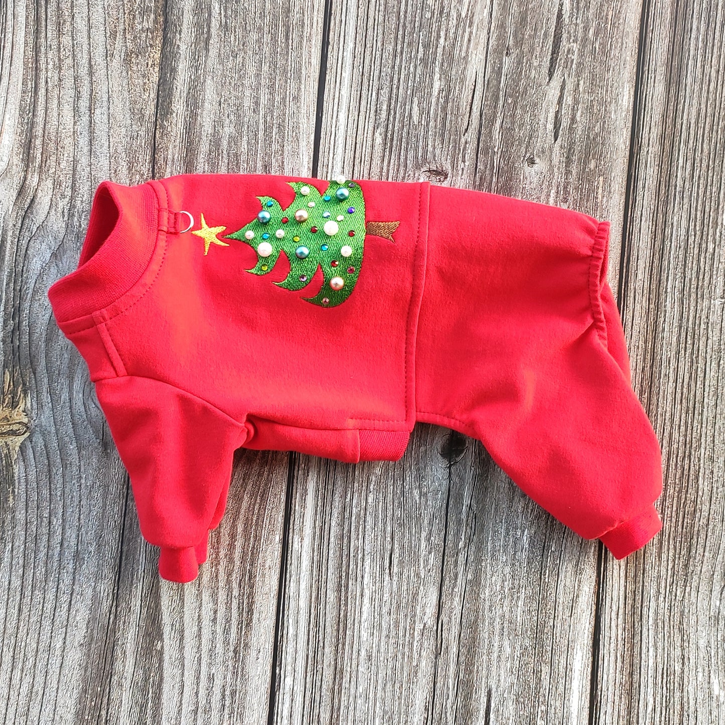 Christmas dog jumpsuit