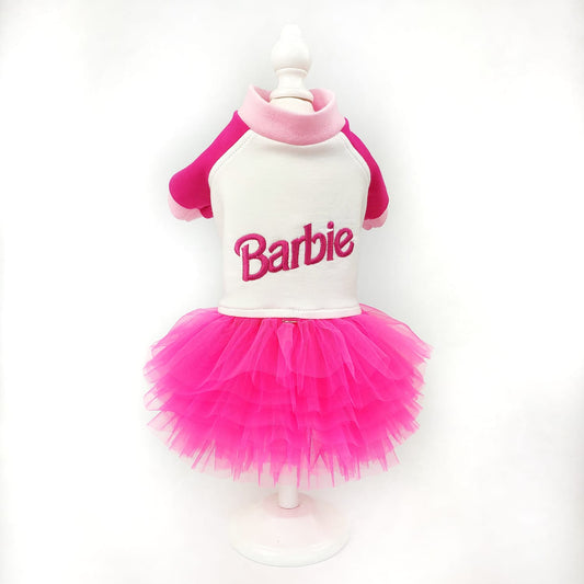 Barbie style dog dress