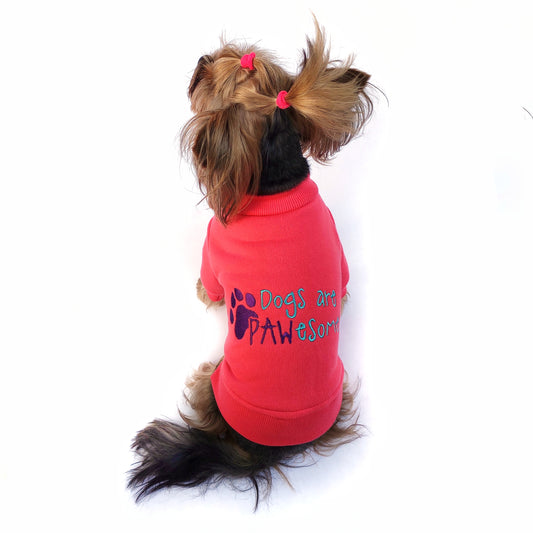 Cotton hoodie with embroidery for dogs
