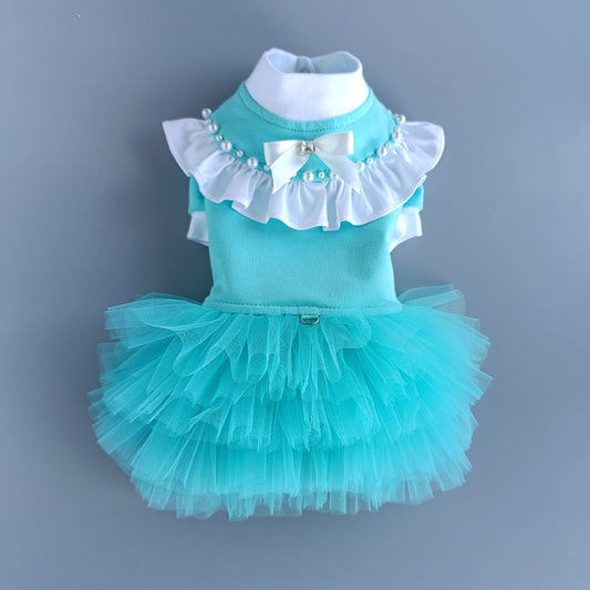 Turquoise pet dress 