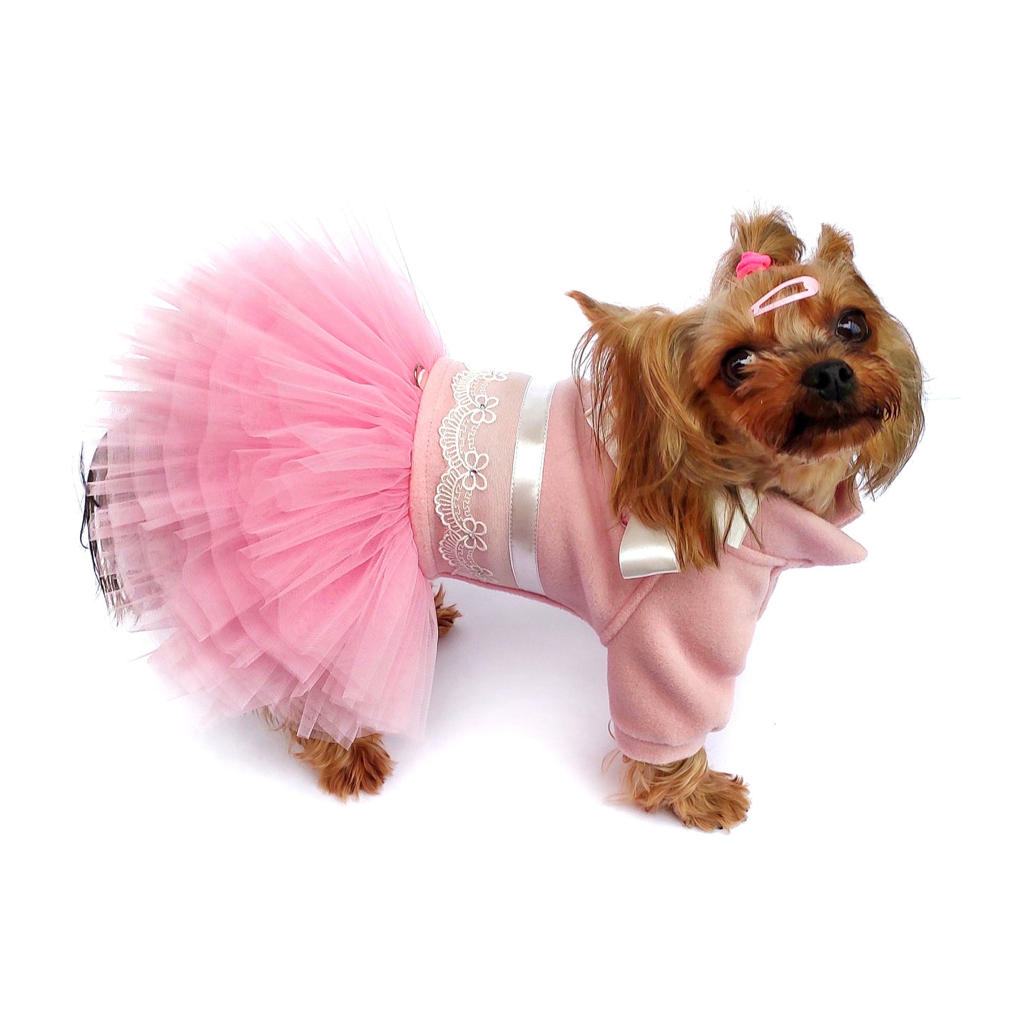Pink Dog Coat with Tutu Skirt - Adorable and Functional Pet Apparel
